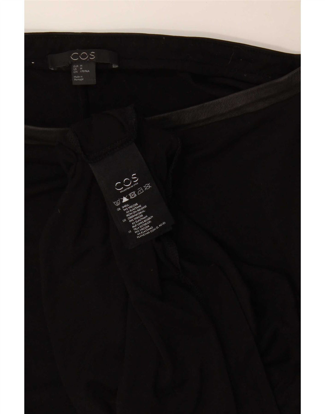 Cos Γυναικεία Μπλούζα Oversized Top UK 14 Medium Black Viscose