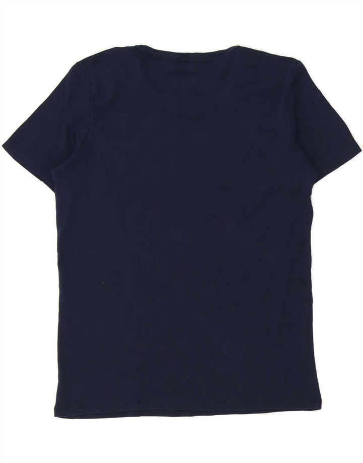 BENETTON Womens T-Shirt Top UK 16 Large Navy Blue Vintage Benetton and Second-Hand Benetton from Messina Hembry 