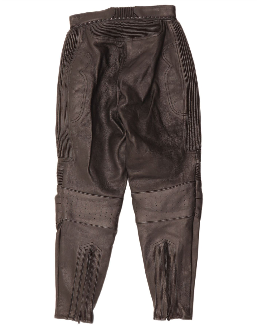 LOUIS Γυναικείο δερμάτινο παντελόνι Moto Racer EU 36 Small W28 L27 Μαύρο Δερμάτινο