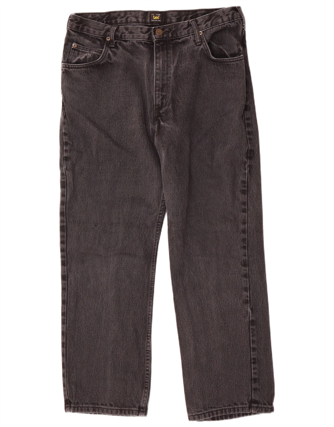 Lee Mens Brooklyn Comfort Straight Jeans W38 L30 Γκρι βαμβακερό