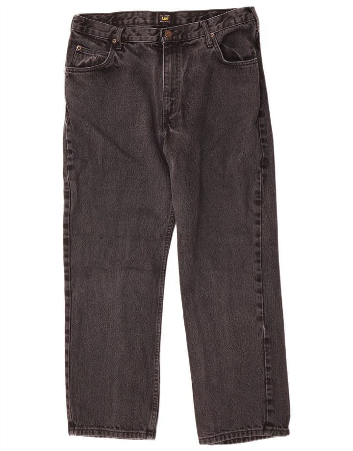 Lee Mens Brooklyn Comfort Straight Jeans W38 L30 Γκρι βαμβακερό