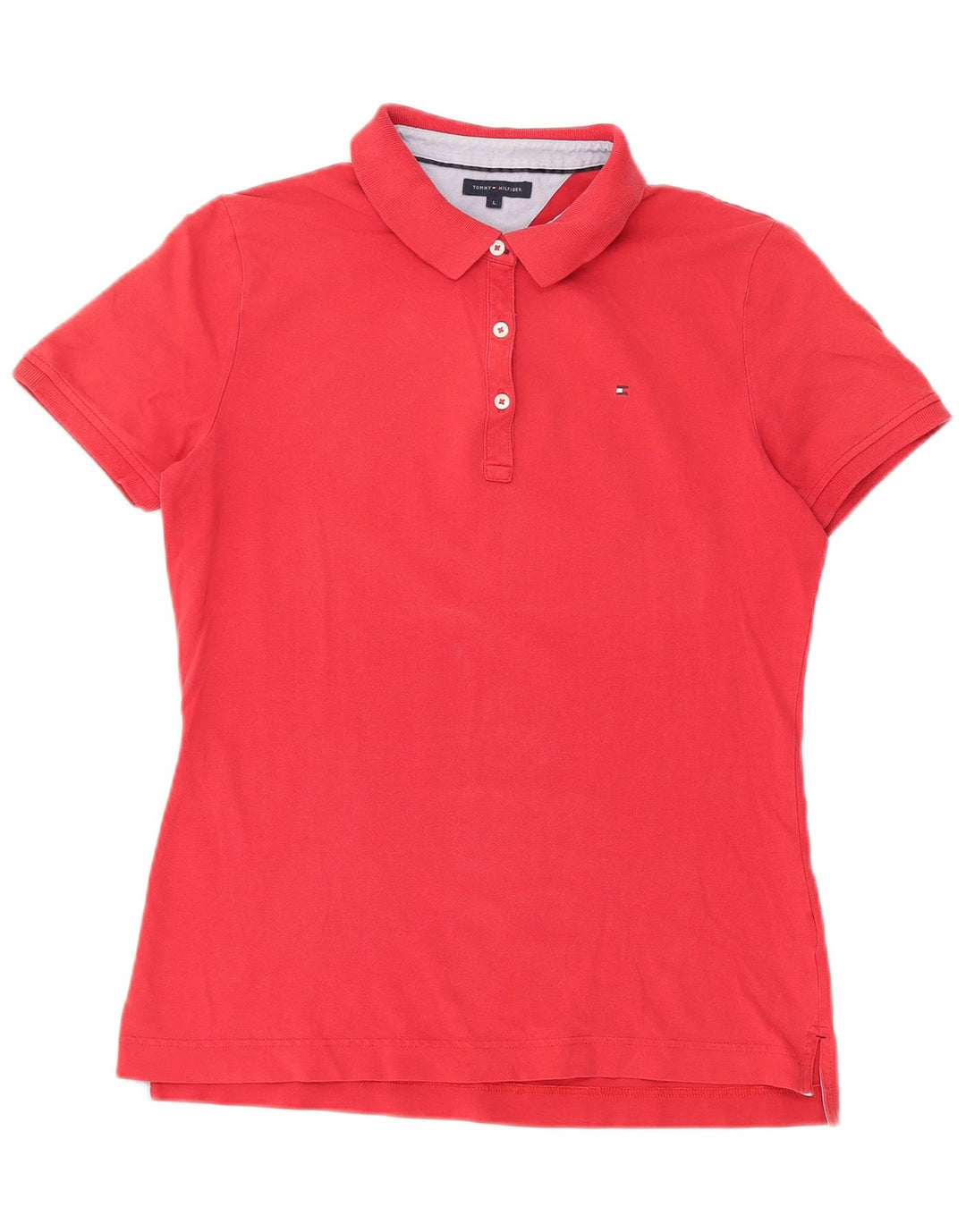 Tommy Hilfiger γυναικείο μπλουζάκι πόλο UK 14 μεγάλο κόκκινο