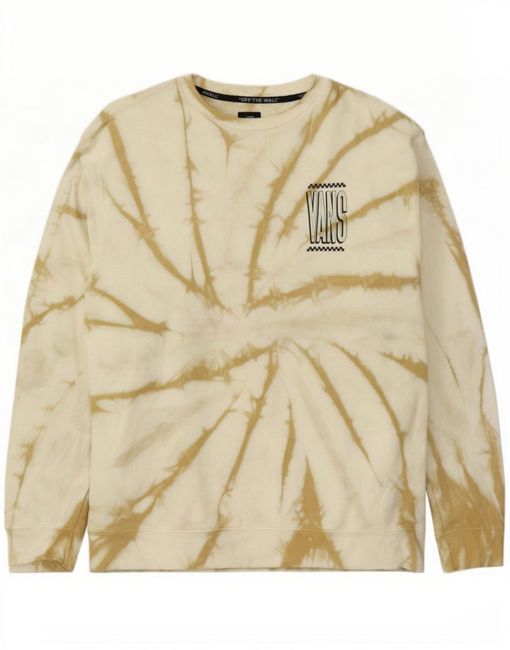 Ανδρικό γραφικό φούτερ Vans Jumper Large Off White Tie Dye Cotton