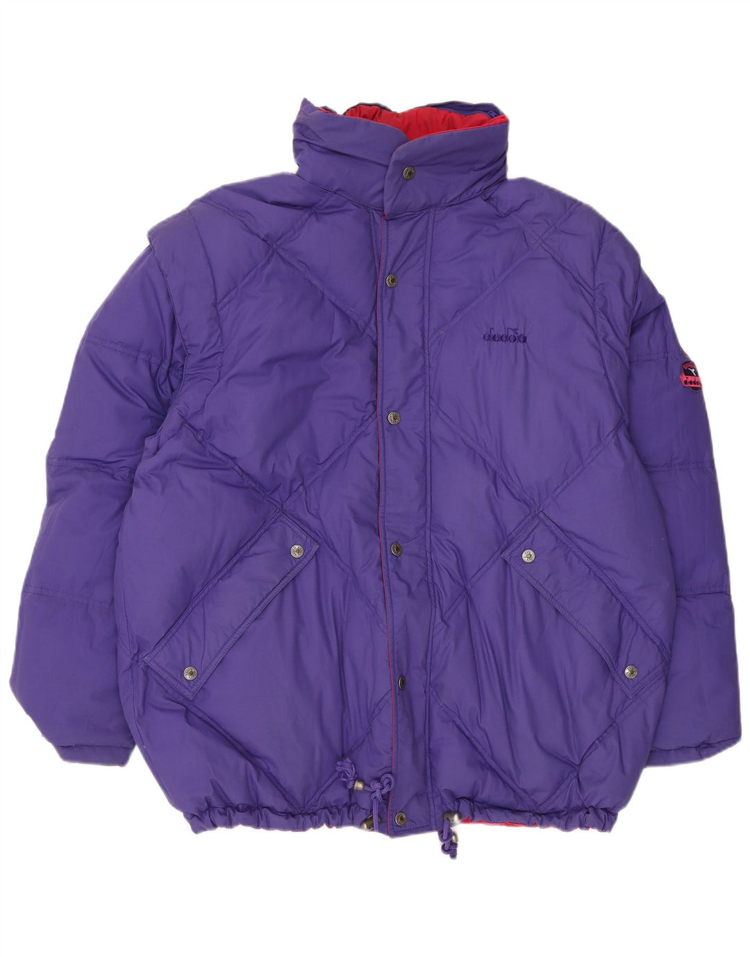 DIADORA Ανδρικό υπερμεγέθη αναστρέψιμο μπουφάν με επένδυση UK 42 XL κόκκινο πολυεστέρα