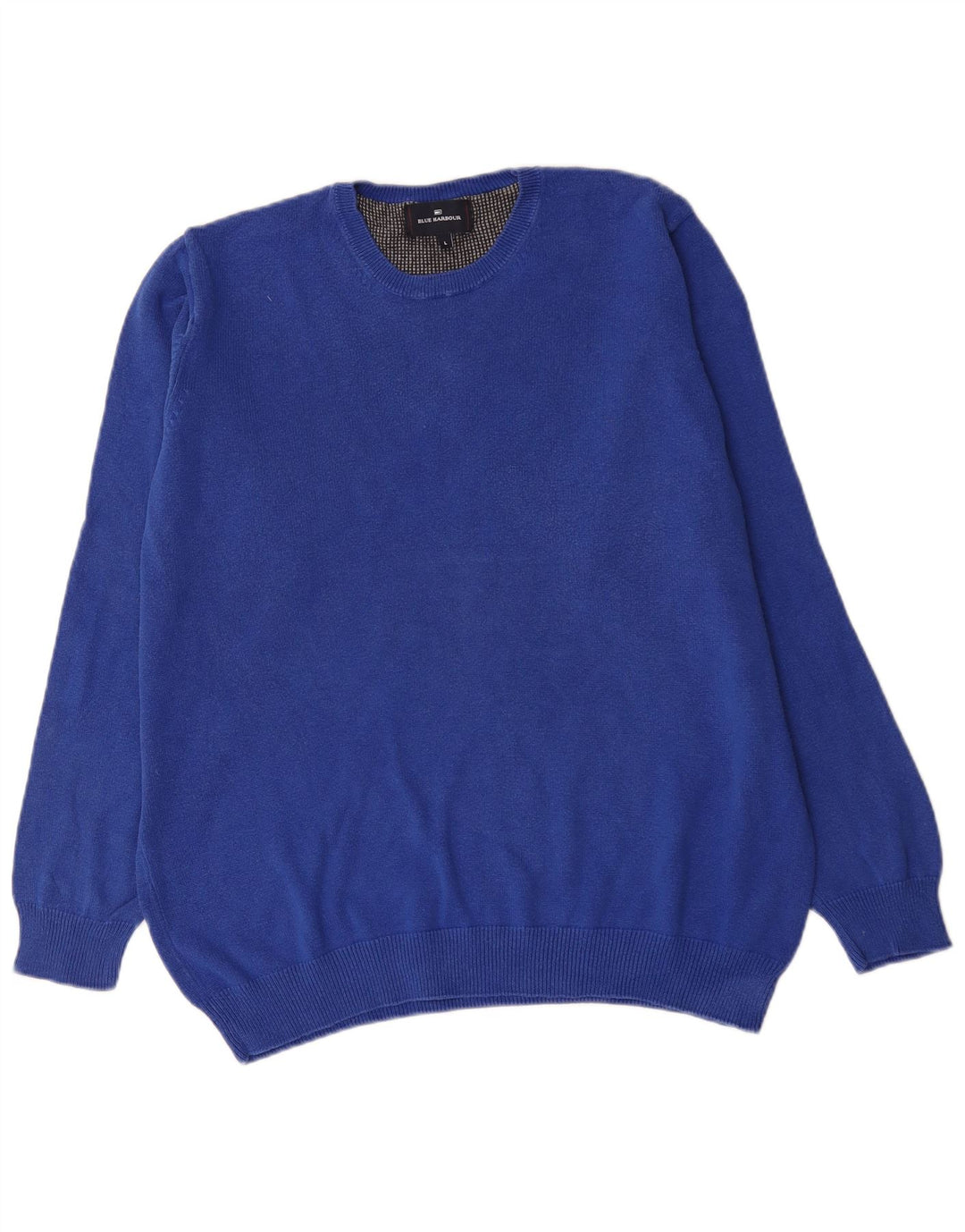 Marks & Spencer Ανδρικό μπλε πουλόβερ με λαιμόκοψη Harbor Crew Large Blue