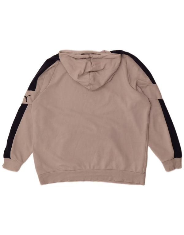 Ανδρικό γραφικό φούτερ με κουκούλα Puma XL Γκρι βαμβακερό