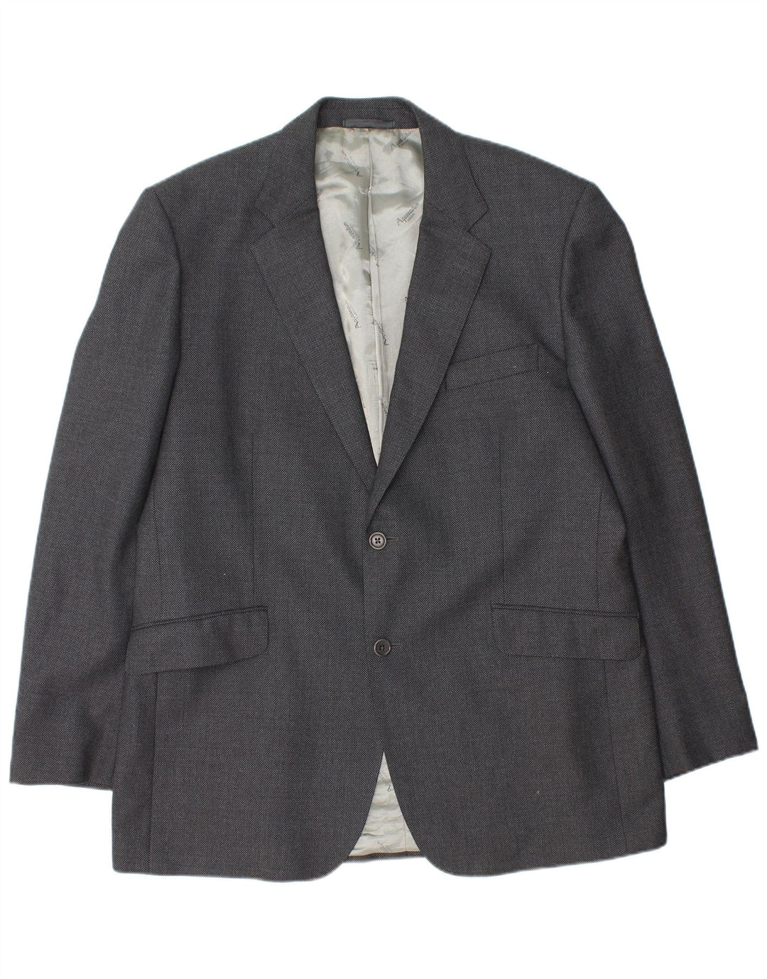 Aquascutum Ανδρικό τζάκετ σακάκι με 2 κουμπιά UK 46 3XL γκρι μαλλί