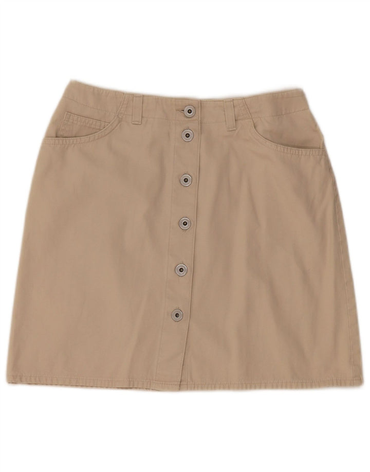 Marks & Spencer Γυναικεία Μίνι Φούστα UK 12 Medium W28 Μπεζ βαμβακερή