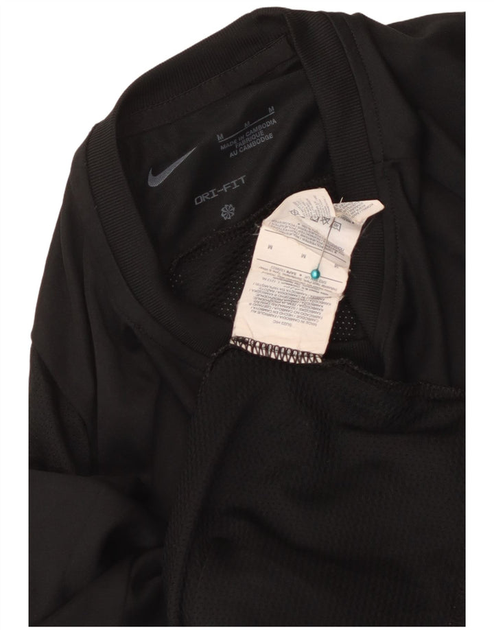 Ανδρικό T-Shirt Nike Αθλητικό μεσαίο μαύρο ριγέ πολυεστέρα