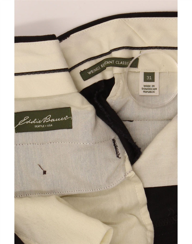EDDIE BAUER Womens Classic Fit Straight Chino Trousers  W31 L38 Black Vintage Eddie Bauer and Second-Hand Eddie Bauer from Messina Hembry 