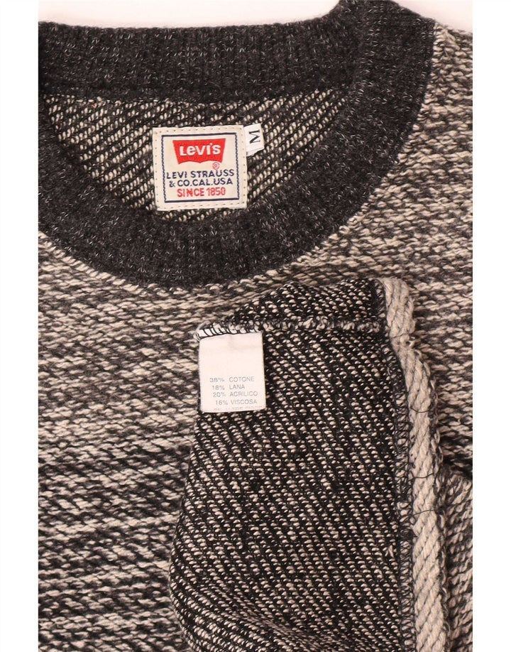 Ανδρικό πουλόβερ Levi's Crew Neck Jumper Βαμβακερό μεσαίο γκρι ριγέ
