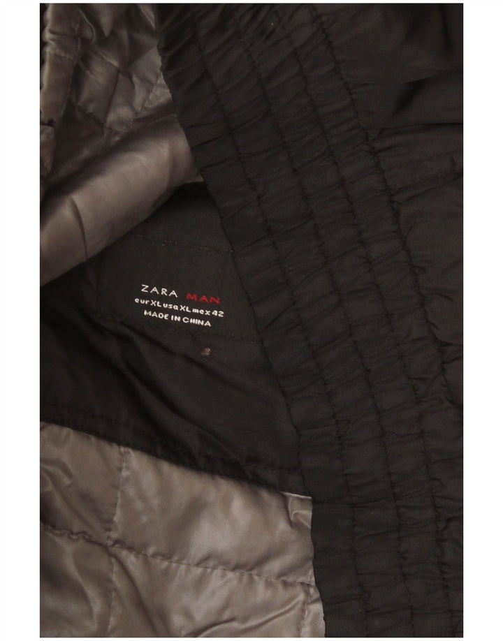 Ανδρικό μπουφάν Zara Windbreaker UK 42 XL Μαύρο