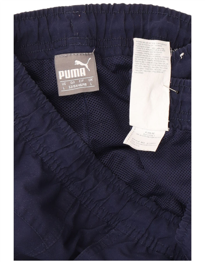 Ανδρική αθλητική φόρμα Puma Παντελόνι μεγάλο Navy Blue Nylon