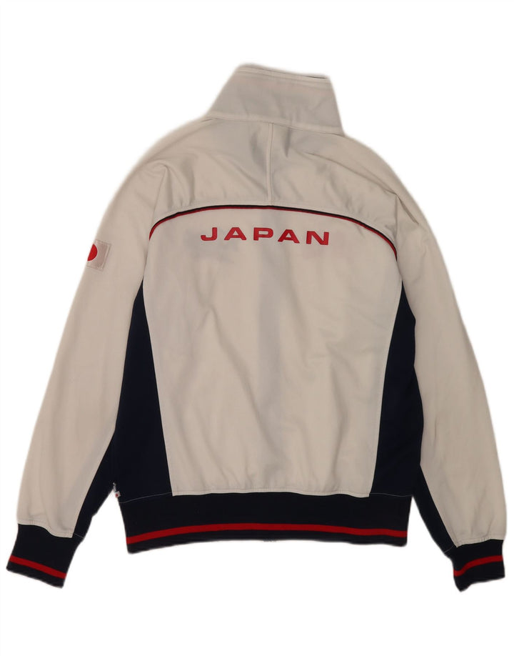 Ανδρική αθλητική φόρμα γραφικών Asics Top Jacket μεσαίο λευκό χρώμα