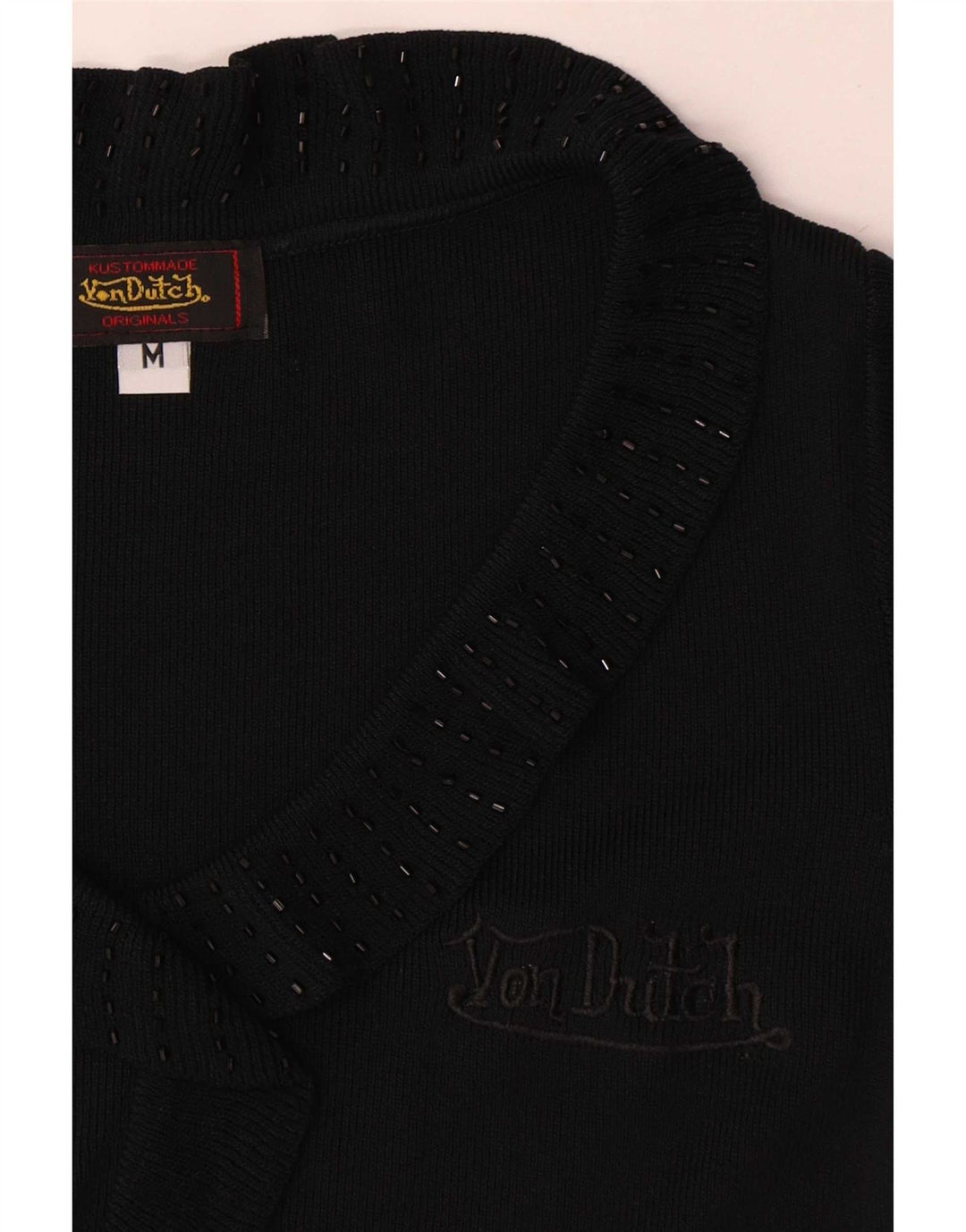 Γυναικεία μπλούζα Von Dutch Top UK 12 μεσαίες μαύρες μικροΐνες
