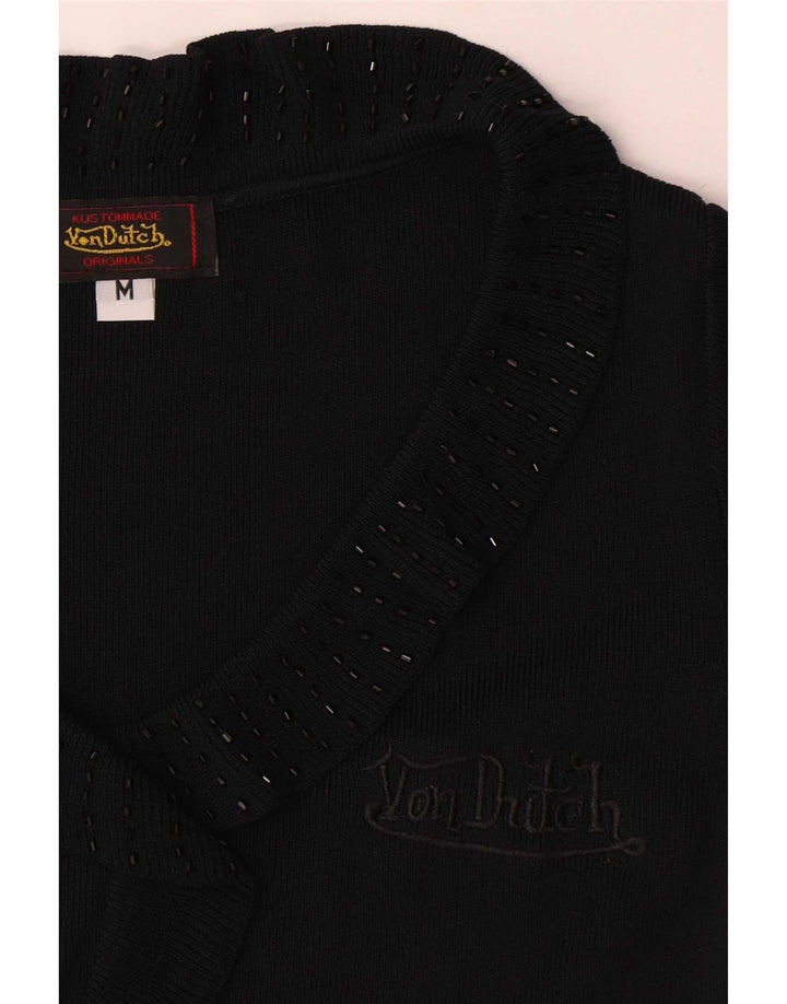 Γυναικεία μπλούζα Von Dutch Top UK 12 μεσαίες μαύρες μικροΐνες