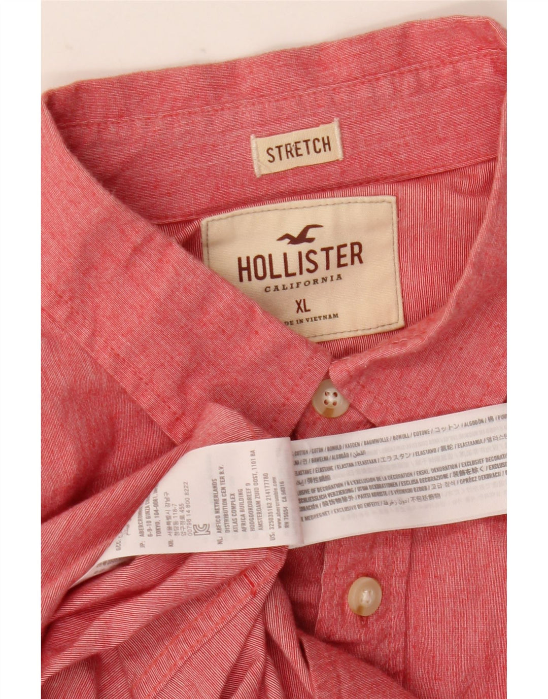 Ανδρικό πουκάμισο HOLLISTER XL κόκκινο βαμβακερό