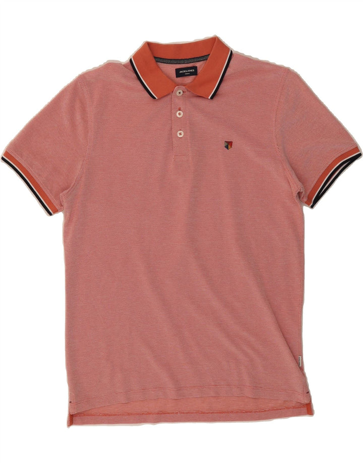 JACK & JONES Mens Premium Polo Shirt Medium Red Cotton Vintage Jack & Jones and Second-Hand Jack & Jones from Messina Hembry 