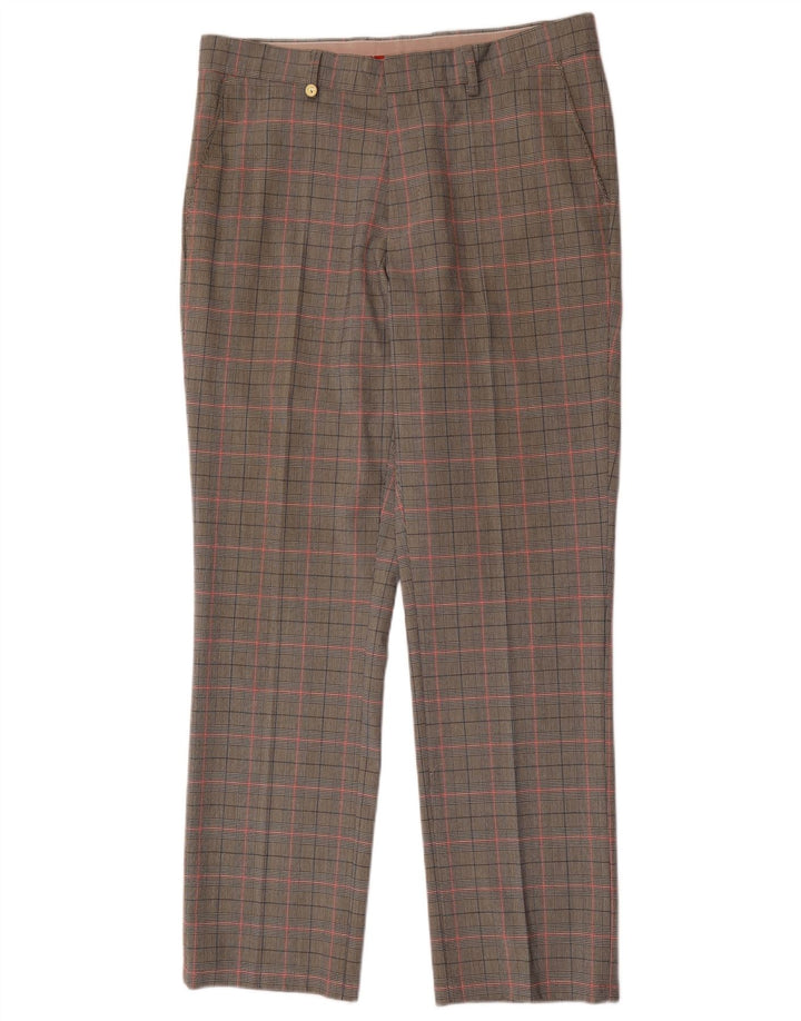 Ανδρικό ίσιο παντελόνι Golfino W34 L31 Grey Check Polyester