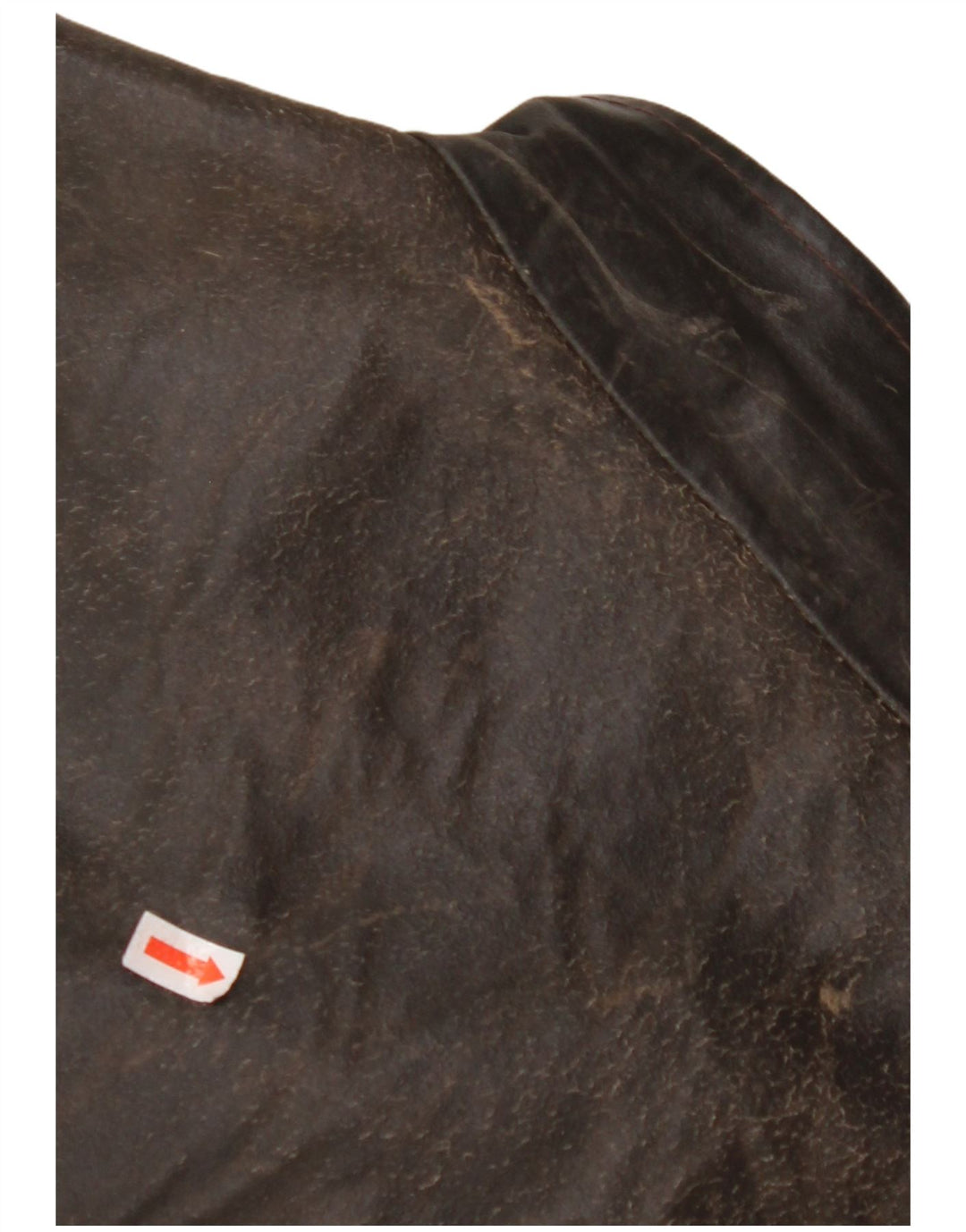 VINTAGE Γυναικείο Δερμάτινο Μπουφάν 3/4 μανίκι UK 14 Μεσαίο Καφέ Δερμάτινο