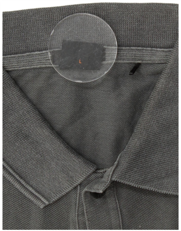 Ανδρικό μπλουζάκι πόλο HUGO BOSS με λεπτή εφαρμογή σε μεγάλο γκρι