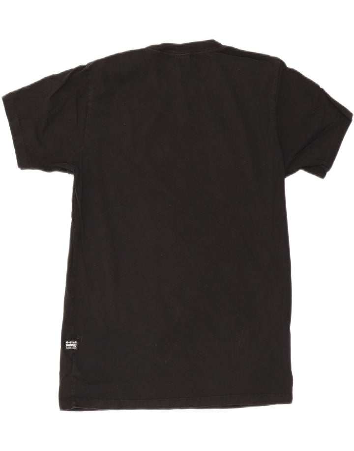 Ανδρικό γραφικό T-Shirt G-Star Top Μεσαίο μαύρο βαμβακερό