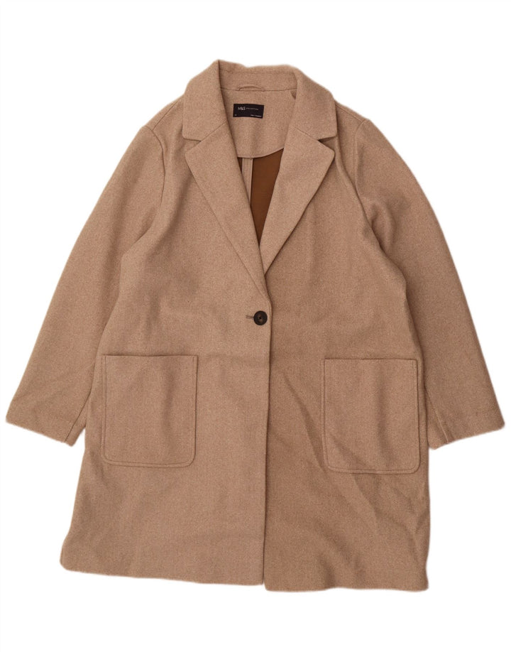 Marks & Spencer Γυναικείο Πανωφόρι UK 20 2XL Beige Polyester
