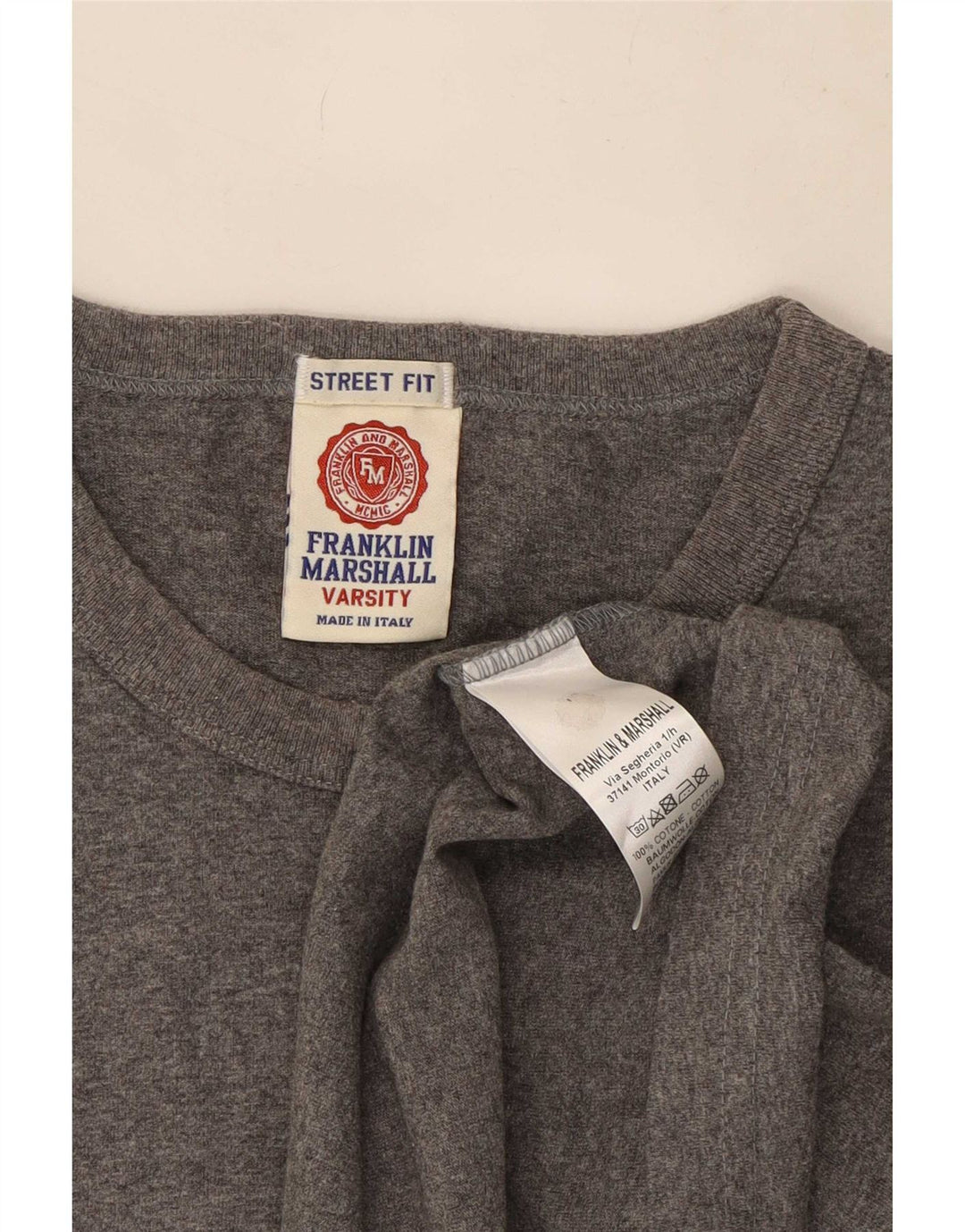 Ανδρικό T-Shirt Franklin & Marshall Top Μεσαίο γκρι βαμβακερό