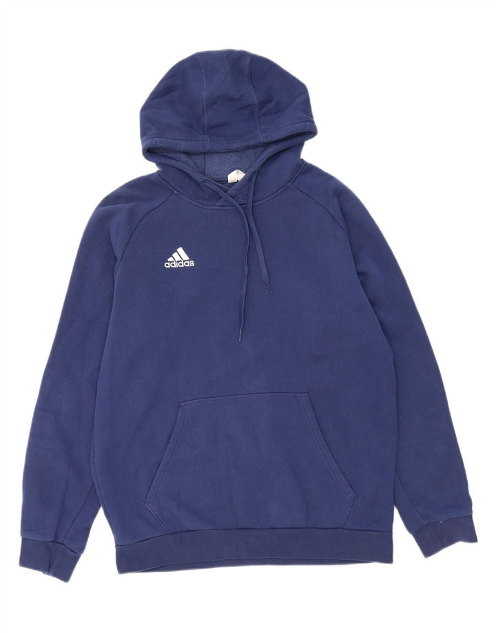ADIDAS Mens Hoodie Jumper Large Blue Cotton Vintage Adidas and Second-Hand Adidas from Messina Hembry 