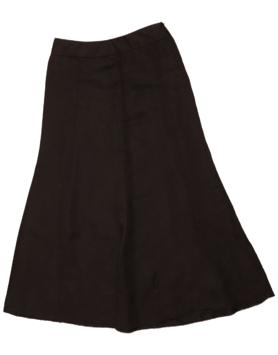 Vintage γυναικεία Maxi A-Line φούστα IT 46 Large W32 Black Silk Classic