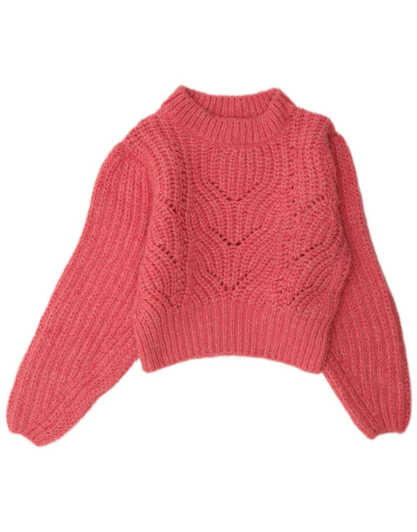 Topshop Γυναικείο πουλόβερ UK 10 Small Pink Acrylic