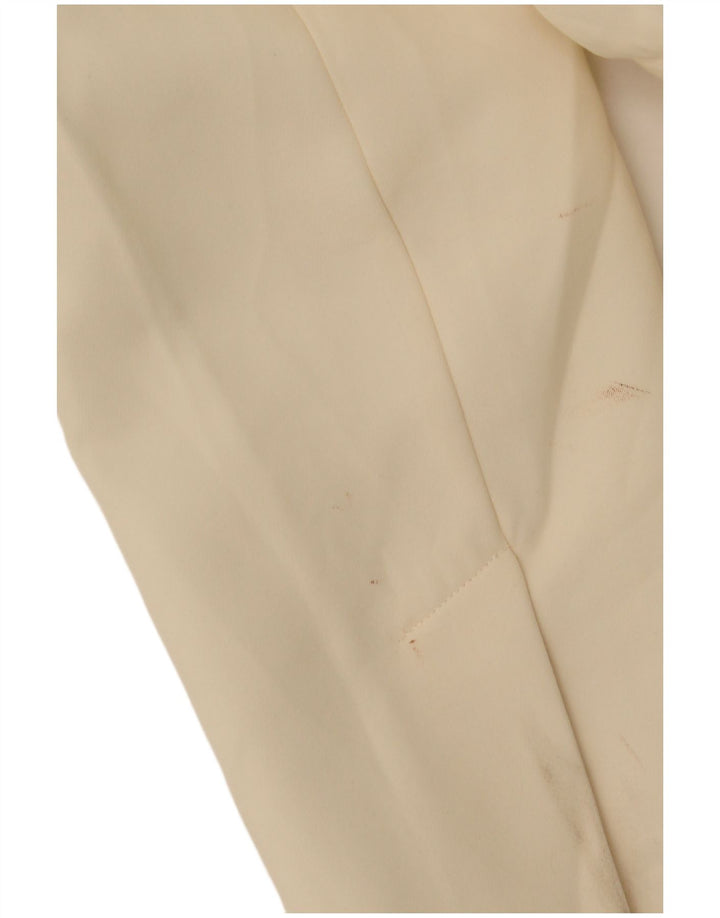 Zara Γυναικείο τζάκετ Blazer 2 κουμπιών UK 14 Medium Off White