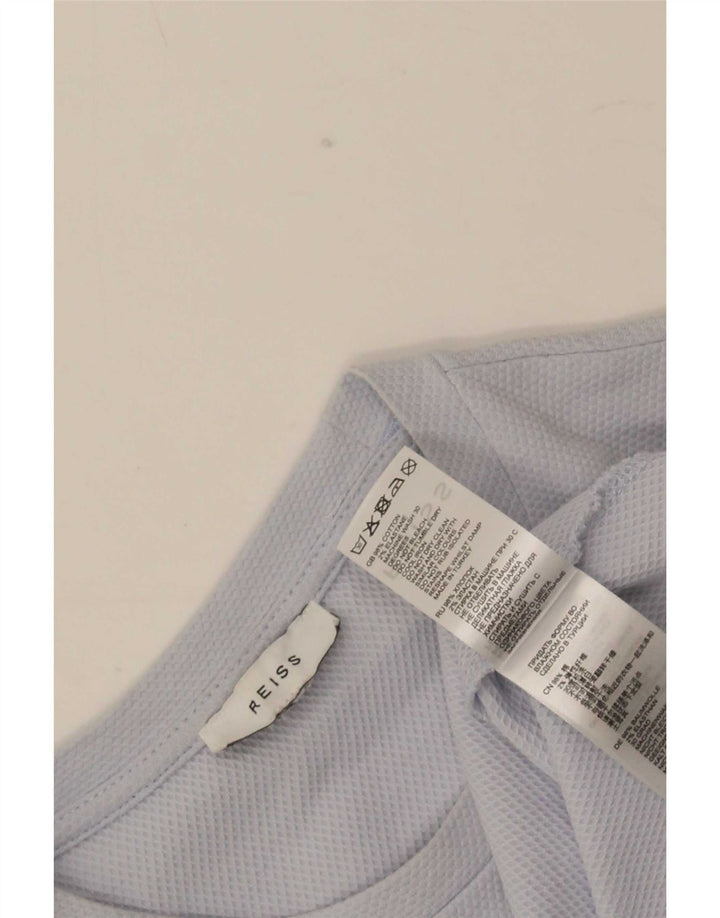 Ανδρικό T-Shirt Reiss Top από μεσαίο μπλε βαμβακερό