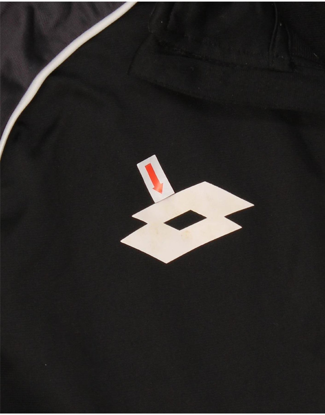 LOTTO Mens Tracksuit Top Jacket Large Black Colourblock Polyester Vintage Lotto and Second-Hand Lotto from Messina Hembry 