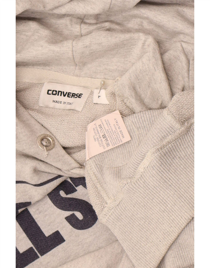 Ανδρικό Converse Graphic Hoodie Jumper μεγάλο γκρι βαμβακερό
