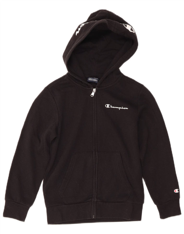 Champion Boys Graphic Zip Hoodie πουλόβερ 7-8 ετών Small Black