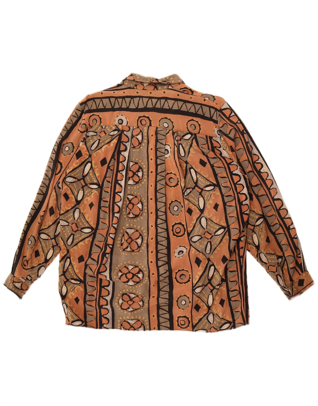 Vintage Γυναικείο Πουκάμισο Μπλούζα UK 20 2XL Καφέ Γεωμετρικό