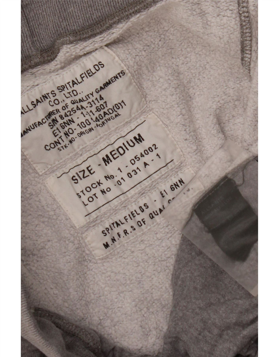 ALL SAINTS Ανδρική αθλητική φόρμα Παντελόνι Joggers Μεσαίο Γκρι Βαμβακερό