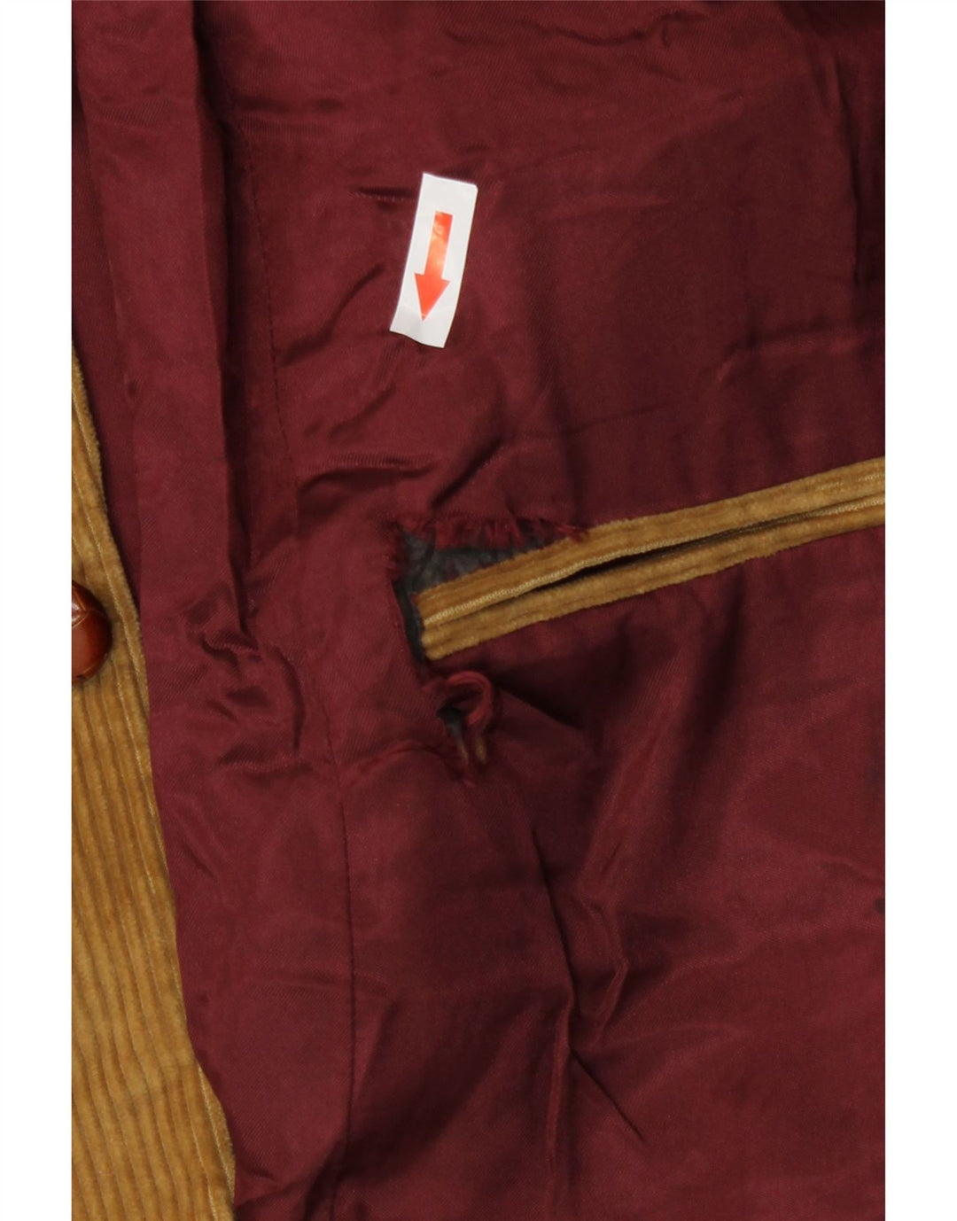 Gant Ανδρικό τζάκετ με 3 κουμπιά κοτλέ μπλέιζερ IT 50 μεγάλο μπεζ βαμβακερό