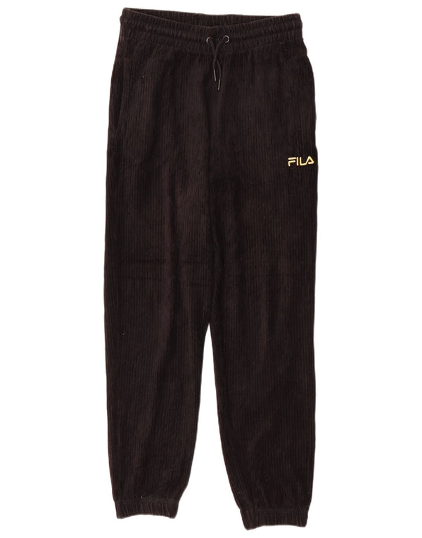 Fila Γυναικεία αθλητική φόρμα Παντελόνι Joggers UK 8 Small Black Cotton