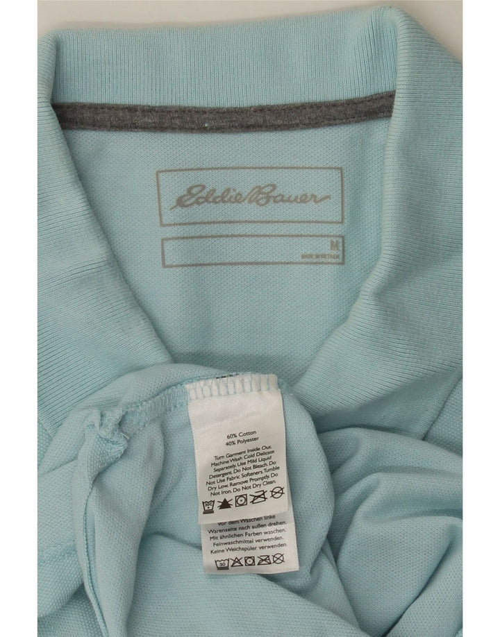 EDDIE BAUER Mens Polo Shirt Medium Blue Cotton Vintage Eddie Bauer and Second-Hand Eddie Bauer from Messina Hembry 