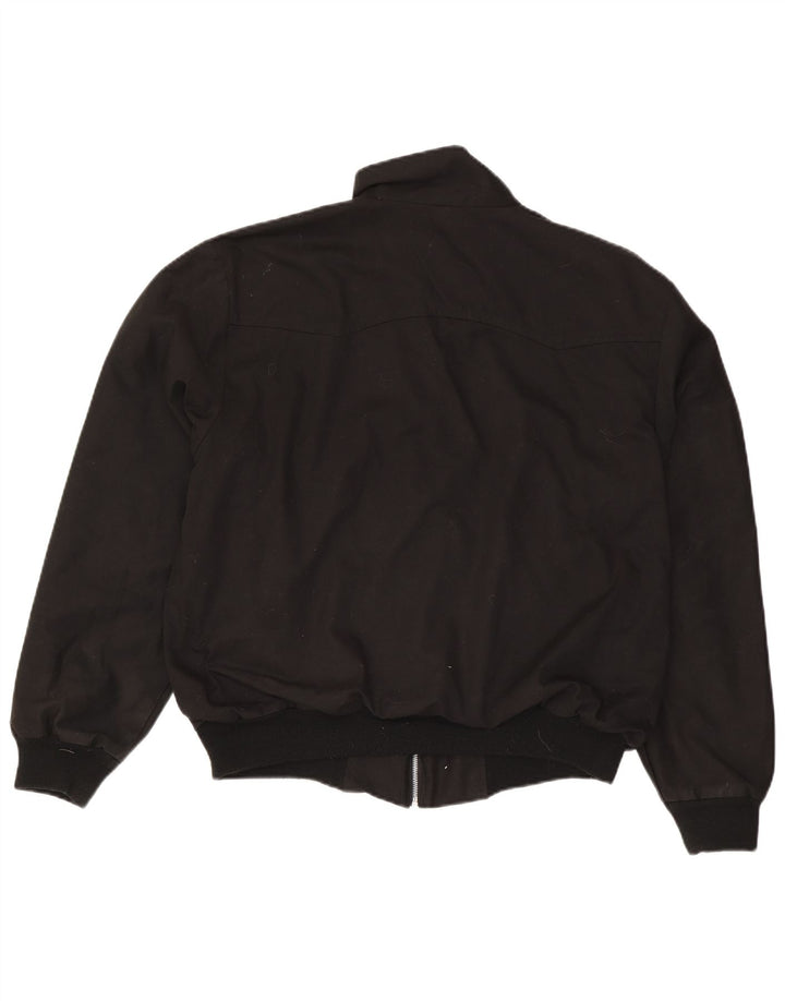 Vintage Ανδρικό Bomber Jacket UK 42 XL Μαύρο Πολυεστέρας