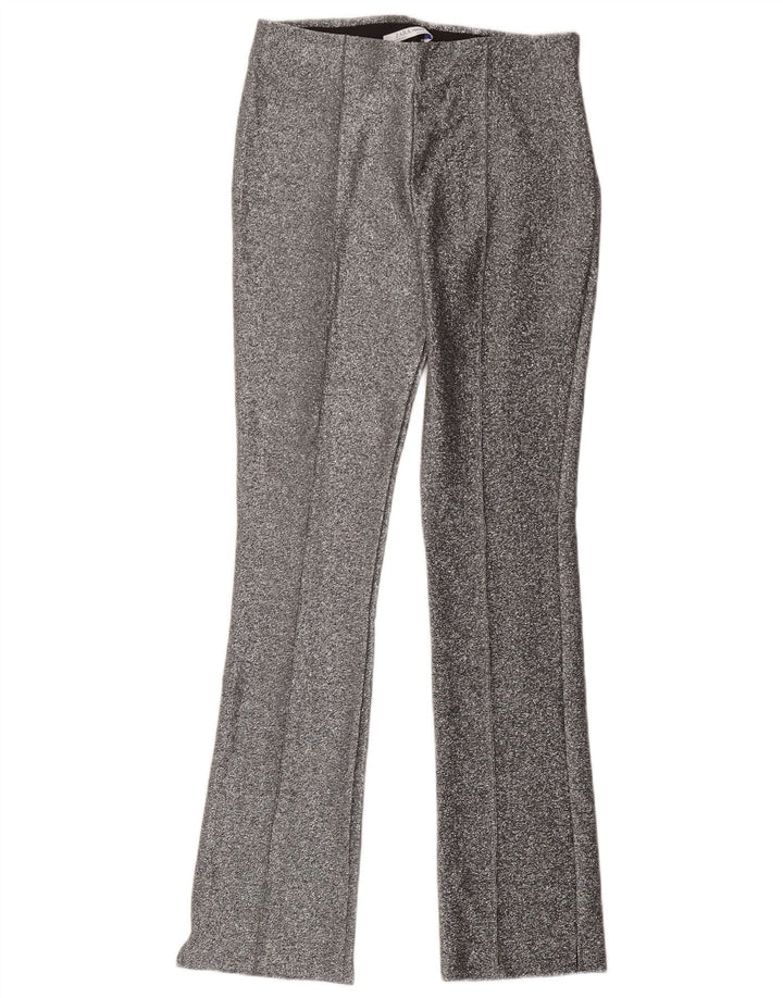 Zara Γυναικείο Trafaluc Bootcut Παντελόνι Casual Medium W28 L30 Ασημί