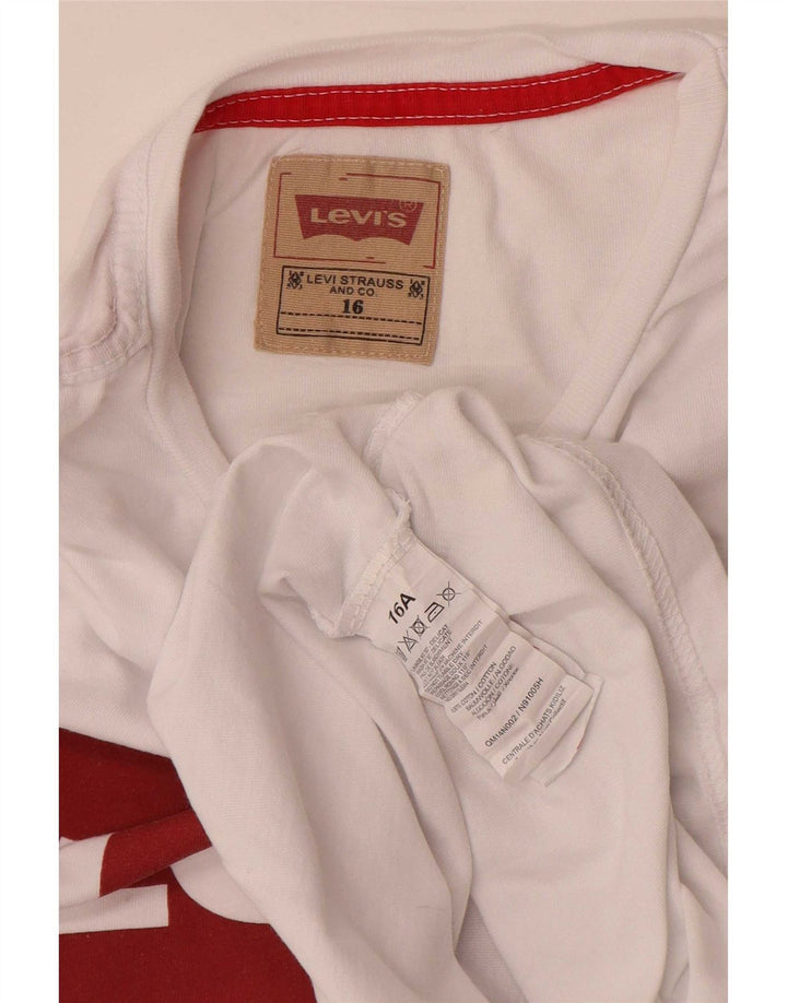 Levi's Boys Graphic Top Μακρυμάνικο 15-16 ετών Λευκό Βαμβακερό