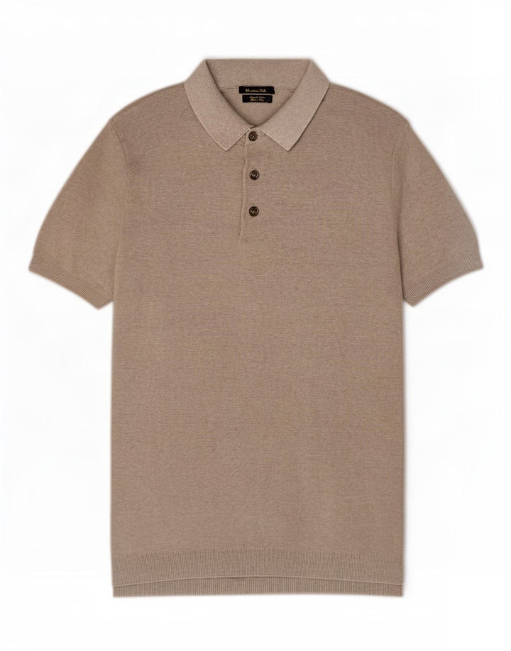 Ανδρικό πουκάμισο πόλο Massimo Dutti, μεγάλο γκρι βαμβακερό