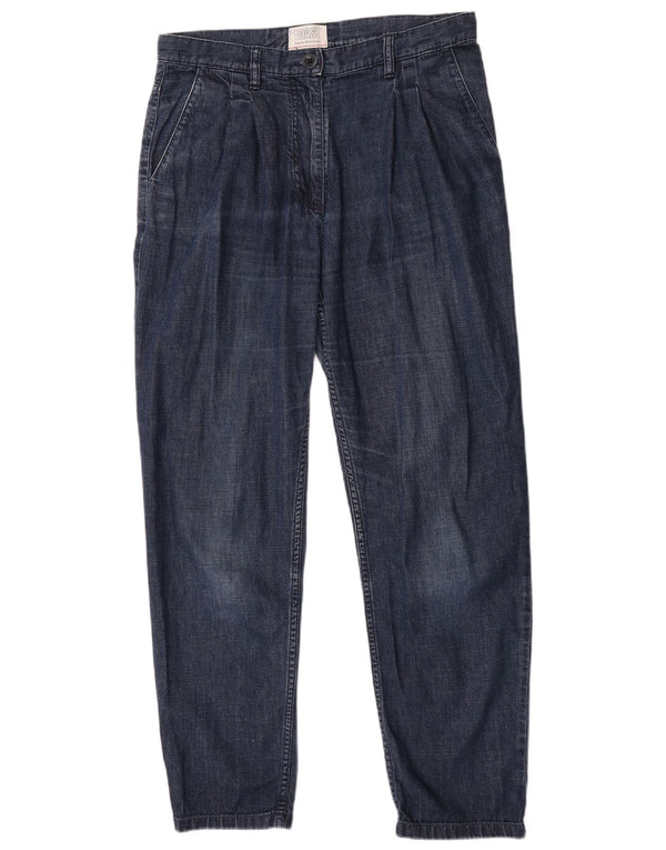 Γυναικείο Toast Pegged Tapered Jeans UK 12 Medium W30 L29 Navy Blue Cotton