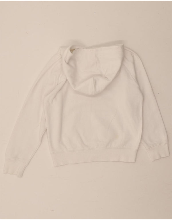 Champion Girls Graphic Hoodie Jumper 9-10 ετών Μέτριο λευκό ριγέ βαμβακερό