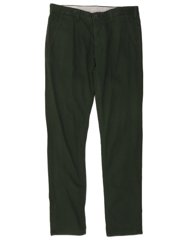 Massimo Dutti Ανδρικό Slim παντελόνι Chino EU 44 Large W34 L34 Khaki Βαμβακερό