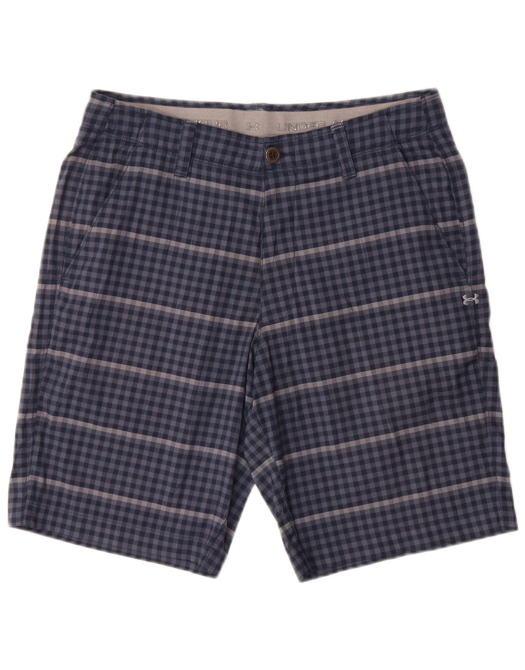Ανδρικό σορτς Chino Under Armour W32 Medium Blue Gingham Polyester