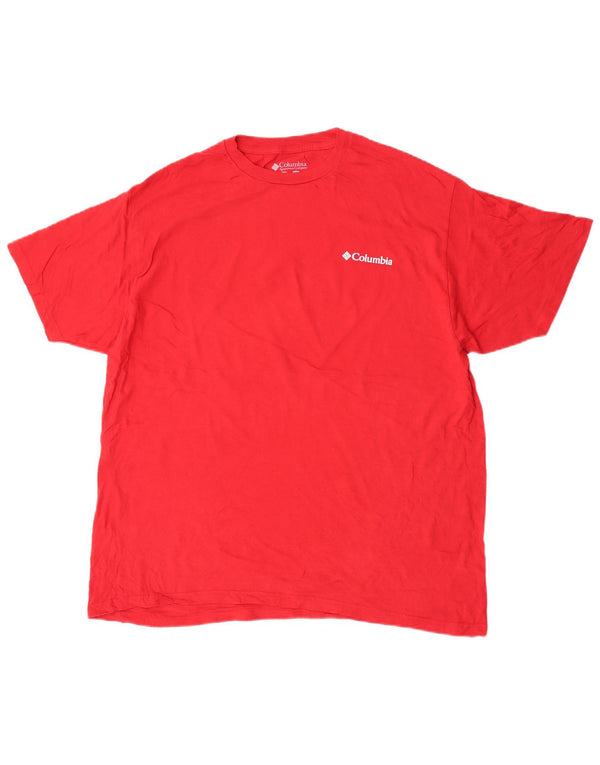 Ανδρικό γραφικό T-Shirt Columbia Top XL Red Cotton